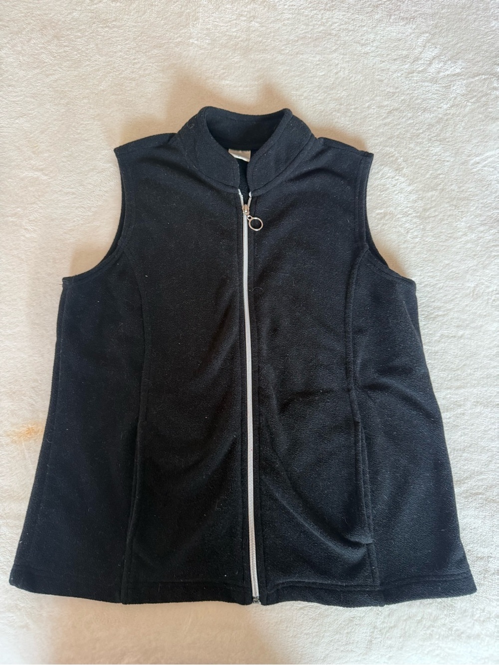 Blair Black Sleeveless Zip Vest with Ring Pull